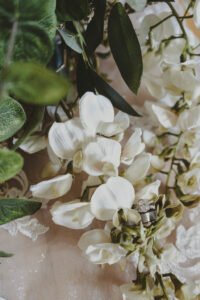 Wedding detail photo of rings