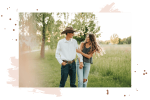 Couple walking together
