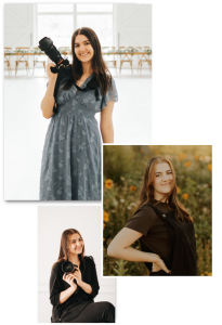 Photographer holding camera