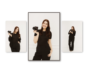 Photographer in Sioux Falls holding camera collage