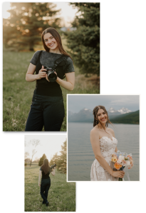 Photographer holding camera