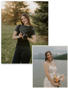 Photographer holding camera