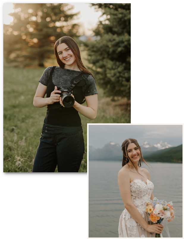 Photographer holding camera