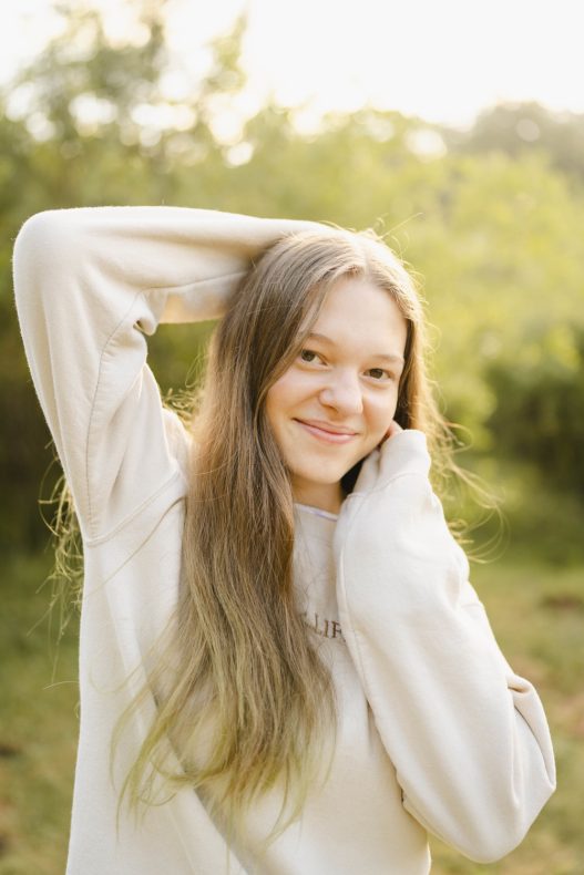 Senior Photo of Girl in Sweater